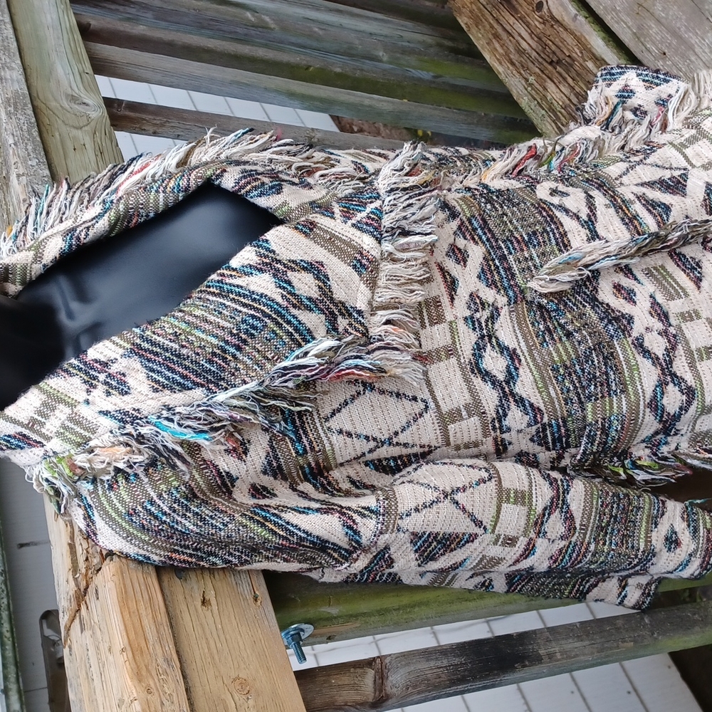 Boho Ladies cotton blend jacket size M/L - Picture 4 of 8